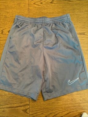 Nike boy’s Gray Athletic Dri-FIT Shorts with Swoosh